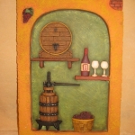 placa relieve pequeño formato homenaje al vino