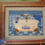 relieve para baños decoracion azul