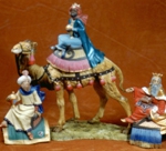 arte sacro camello y reyes magos