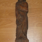 Arte sacro talla religiosa efecto madera envejecida